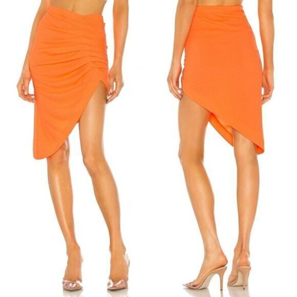 h:ours Daya Skirt - Neon Orange